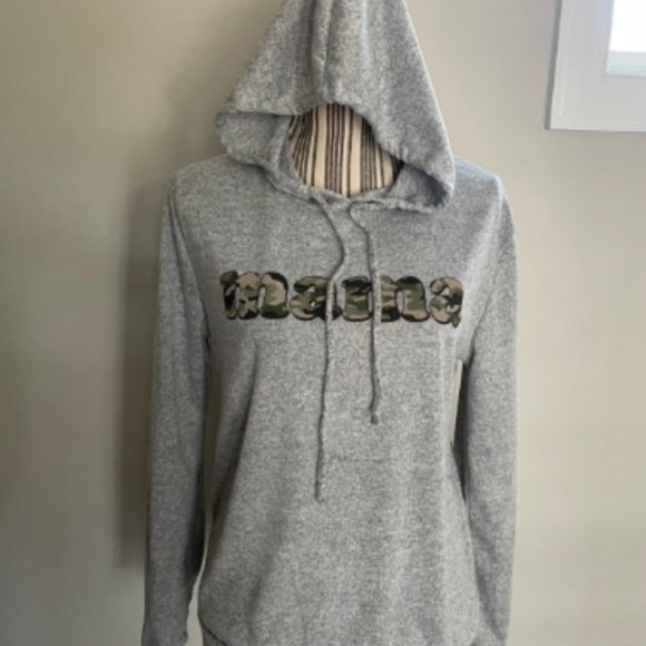 Women's 'MAMA' Camo Print Comfy Hoodie Size Small - Picture 4 of 8